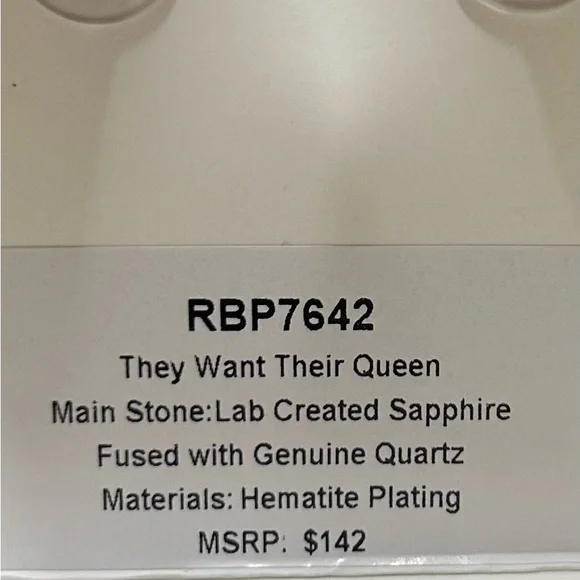 BP Jewelry Reign Collection Earrings Sapphire and Hematite - Picture 4 of 5